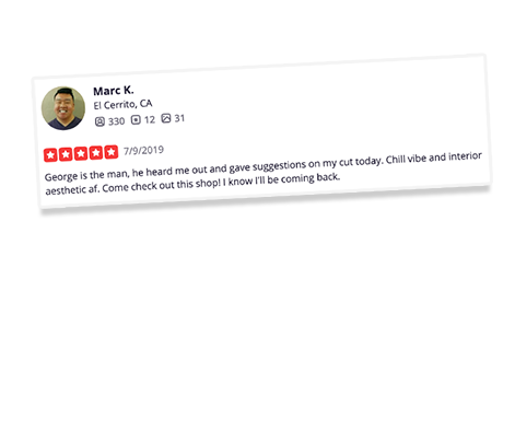 mgx barbersop 5 star review from Marc in El Cerrito